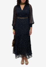 Rixo Elsie Starry Night Chiffon Midi Dress Blue 010.01713.126.07454_BLUE MULTI