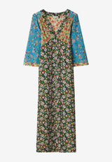 Rixo Dahlia Floral Silk Midi Dress Multicolor 010.05066.126.07402_PRINTED