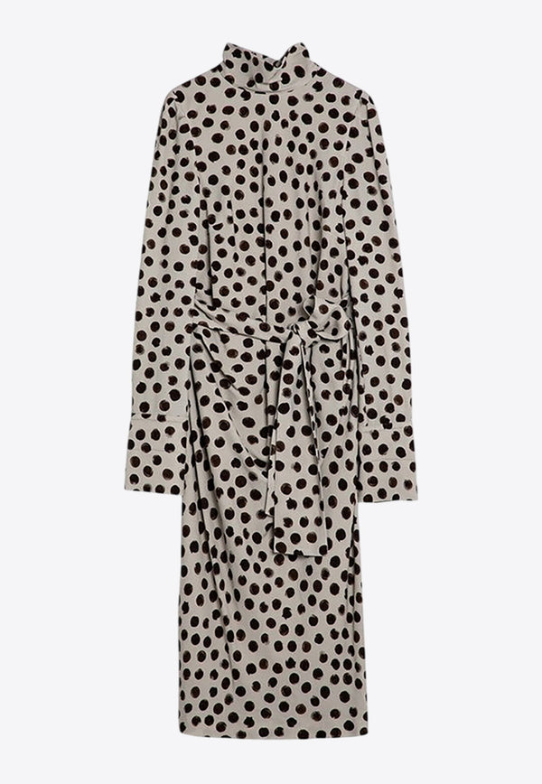 Dries Van Noten Polka Dot Midi Dress Ecru 0110089013/P_DRVNO-005