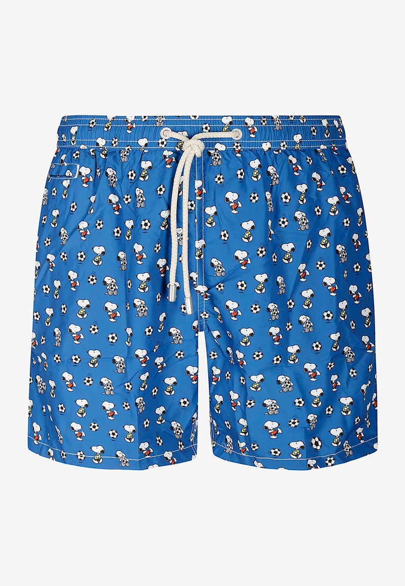 MC2 Saint Barth Snoopy Soccer Print Swim Shorts Blue 01101H_BLUE MULTI