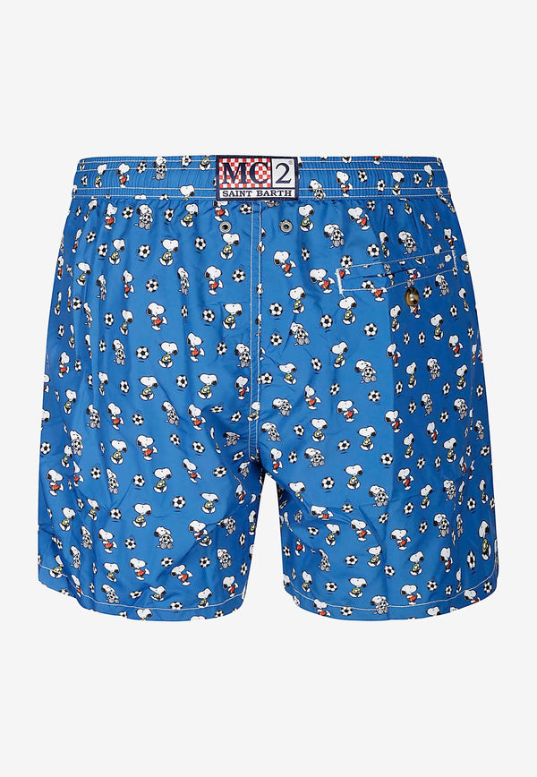 MC2 Saint Barth Snoopy Soccer Print Swim Shorts Blue 01101H_BLUE MULTI