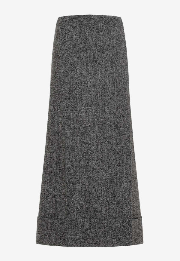 Knitted Wool Midi Skirt