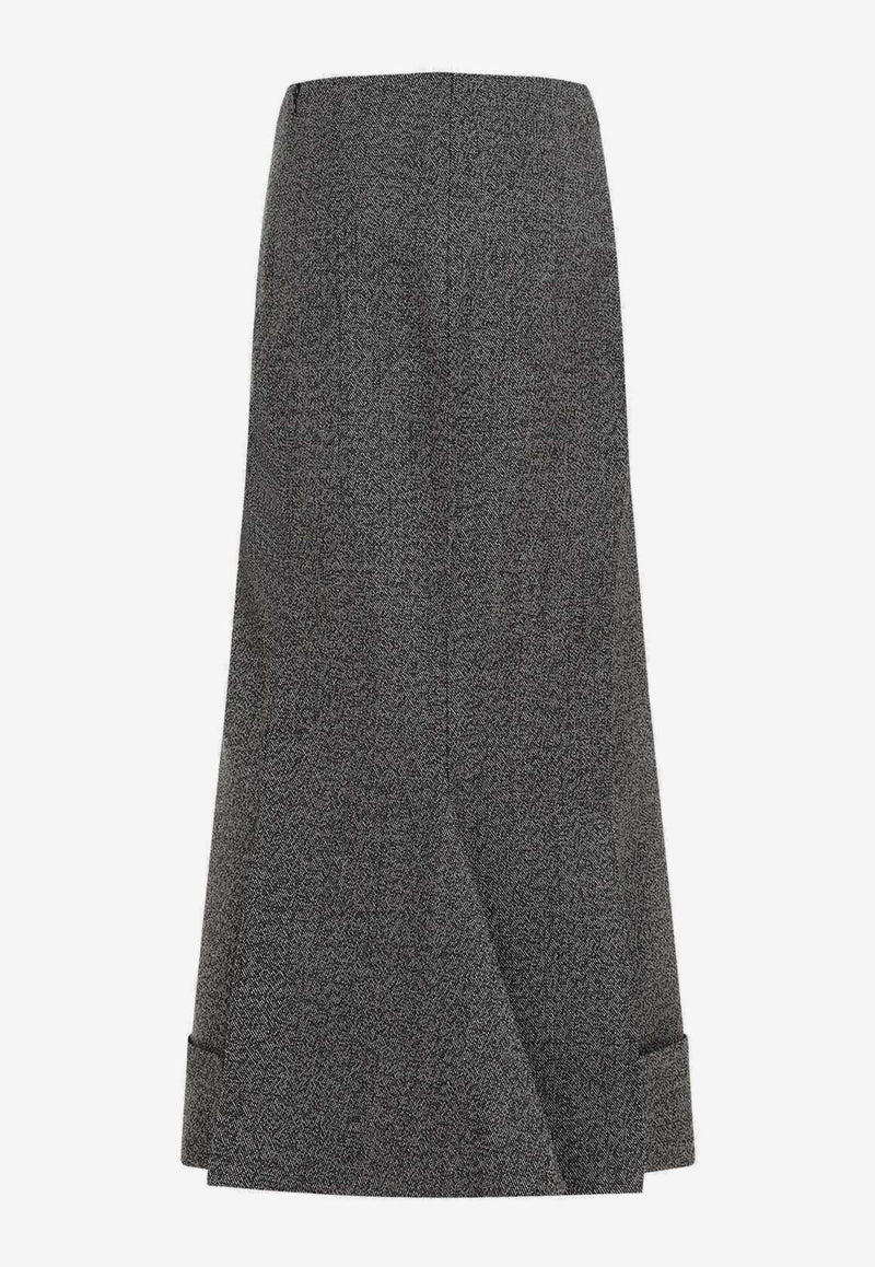 Knitted Wool Midi Skirt