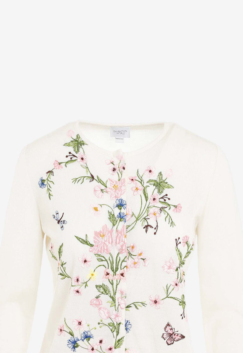 Botanical Embroidery Cardigan