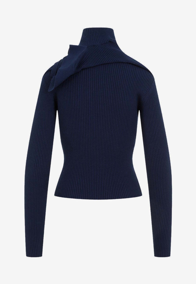 Pinched Shoulder Fitted Sweater