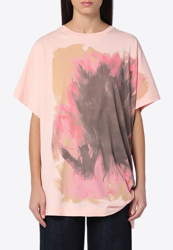 Dries Van Noten Brushstroke Print T-shirt Pink 0111059600/P_DRVNO-313