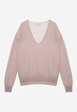 Dries Van Noten V-neck Wool-Blend Sweater Pink 0112119723/P_DRVNO-300