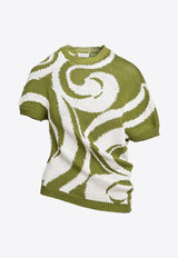 Dries Van Noten Asymmetric Knitted Top Green 0112458722/O_DRVNO-604