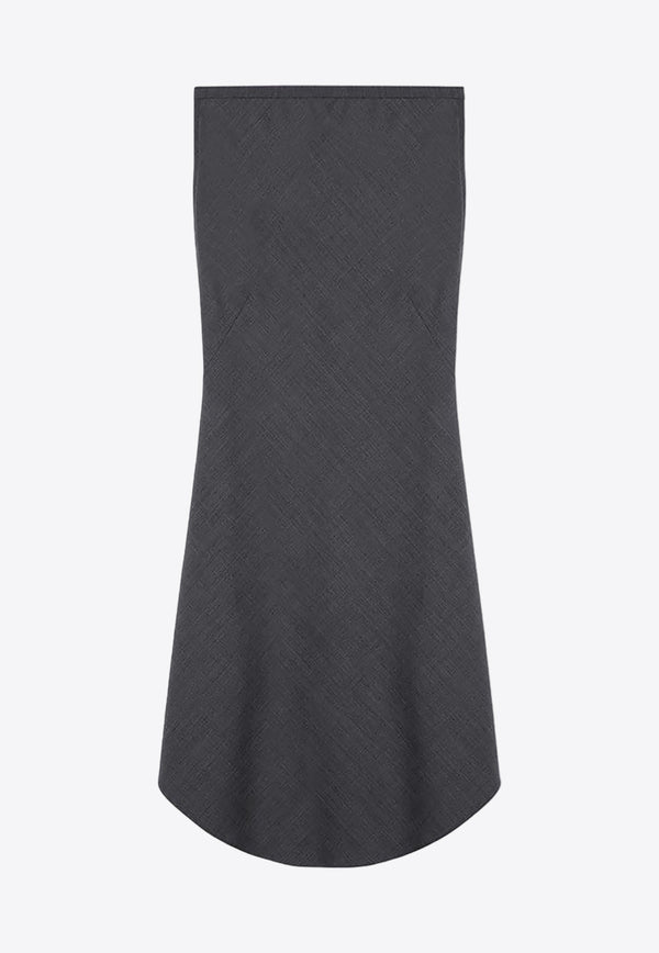 Philosophy Di Lorenzo Serafini Wool-Blend Asymmetrical Midi Skirt Gray 01125727/P_PHILO-A0499