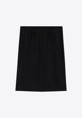 Philosophy Di Lorenzo Serafini Wool-Blend Split Skirt  Gray 01165727/P_PHILO-A0509