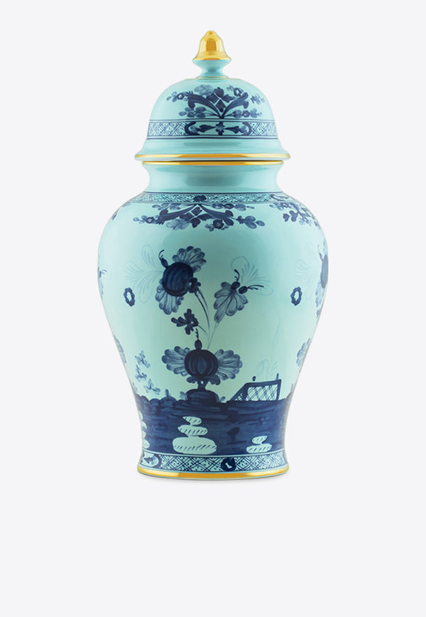 Ginori 1735 Oriente Italiano Large Potiche Vase with Cover Blue 016RG02 FA5356 01 0380 G00124300