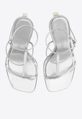 Salvatore Ferragamo Elina 105 Sandals in Patent Leather 01E988 ELINA X51 767757 ARGENTO Silver