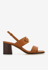 Ferragamo Lou 55 Slingback Sandals in Calf Leather Brown 01G963 LOU 55 769667 CUOIO