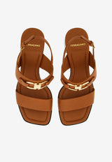 Ferragamo Lou 55 Slingback Sandals in Calf Leather Brown 01G963 LOU 55 769667 CUOIO