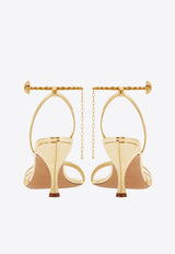 Salvatore Ferragamo Denise 70 Sandals in Patent Leather 01H441 DENISE 70 770563 GOLD LUX Gold