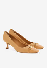 Salvatore Ferragamo Bria 60 Gancini Pumps in Calf Leather Camel 01I223 BRIA 60 774957 LIGHT CAMEL