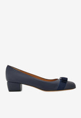 Salvatore Ferragamo Vara 30 Nappa Leather Pumps Midnight Blue 01I745 VARA SOFT 776841 MIDNIGHT