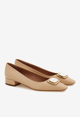 Ferragamo Venera Vara Bow Ballet Flats 01I792 VENERA 779509 NUDE
