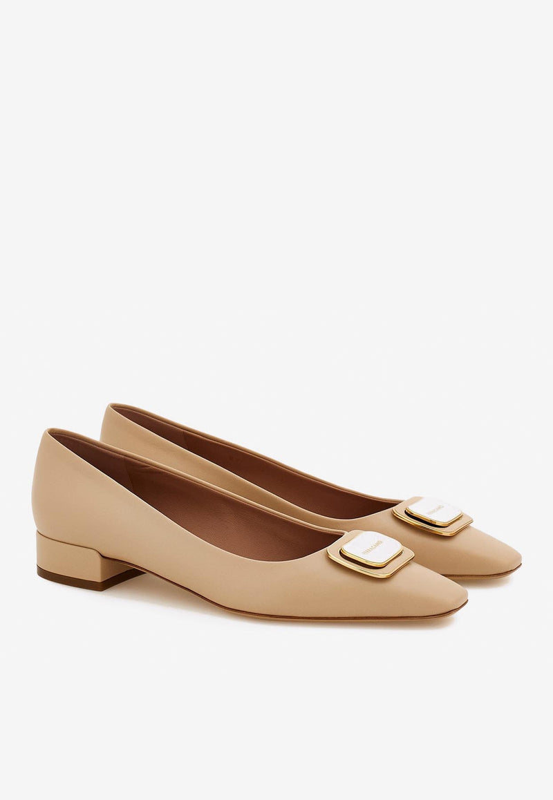 Ferragamo Venera Vara Bow Ballet Flats 01I792 VENERA 779509 NUDE