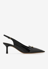Ferragamo Dilli 55 Vara Buckle Slingback Pumps 01J471 DILLI 55 779549 NERO