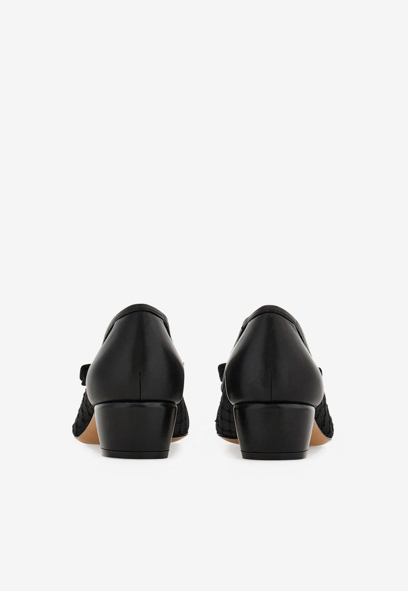 Ferragamo Vara Mesh 30 Pumps 01J562 VARA MESH 779581 NERO