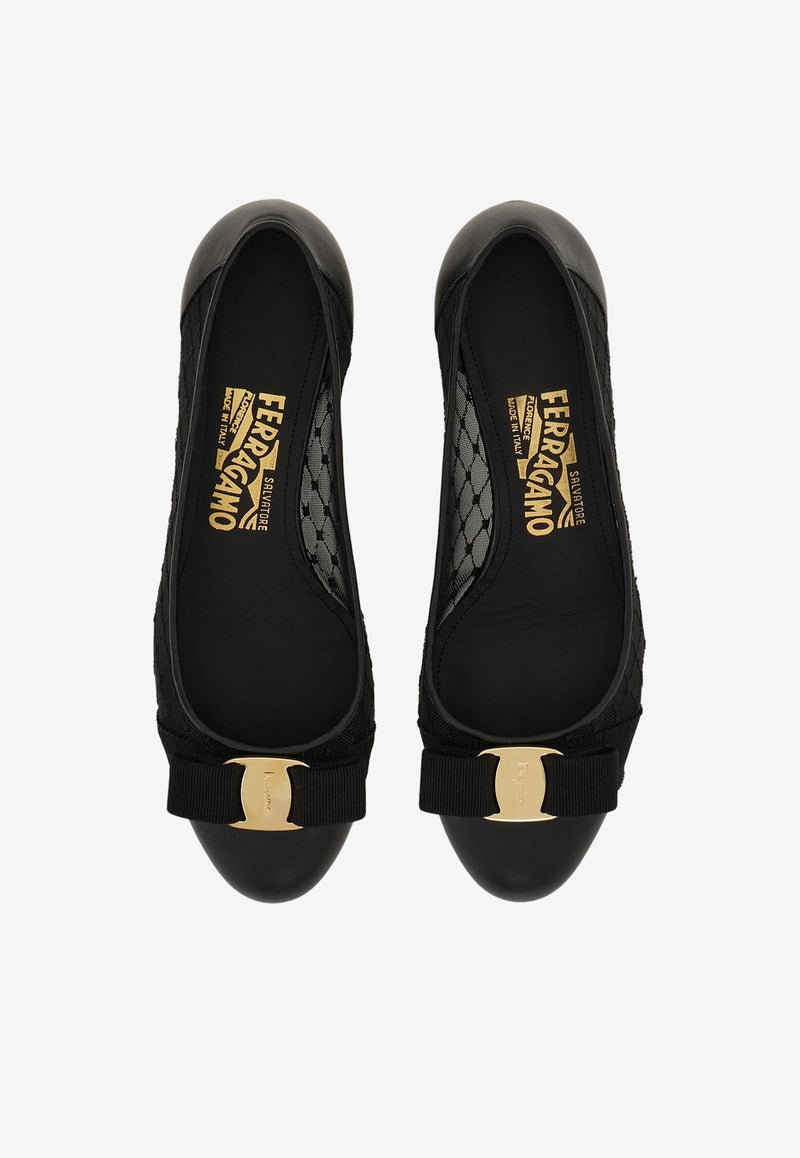 Ferragamo Vara Mesh 30 Pumps 01J562 VARA MESH 779581 NERO