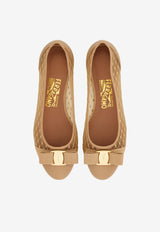 Ferragamo Varina Mesh Ballet Flats 01J563 VARINA MESH 779580 NUDE