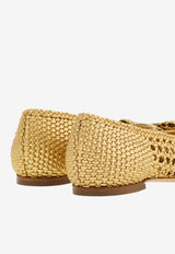 Ferragamo Zea Vara Plate Ballet Flats 01J646 ZEA W 779566 GOLD LUX