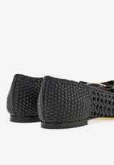 Ferragamo Zea Vara Plate Ballet Flats 01J648 ZEA WG 779680 NERO