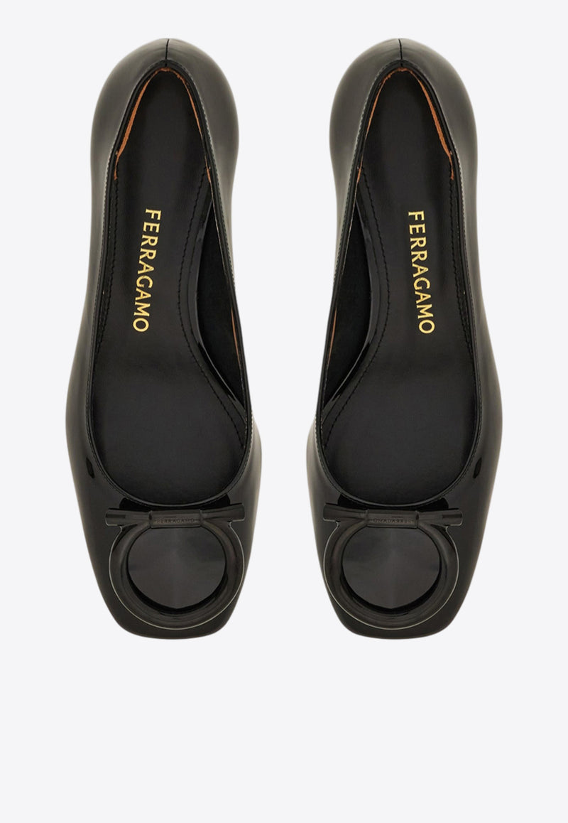 Ferragamo Mara 40 Patent Leather Pumps Black 01K450 MARA 40 785204 NERO