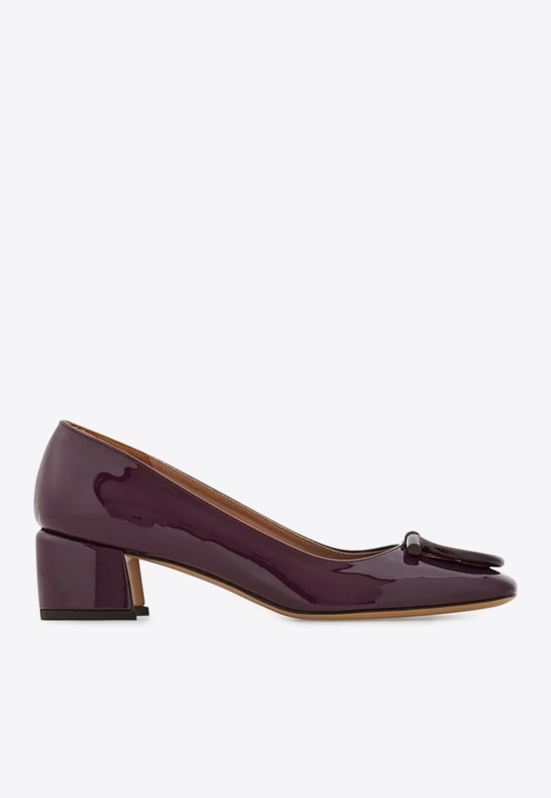 Ferragamo Mara 40 Patent Leather Pumps Bordeaux 01K450 MARA 40 785209 OXBLOOD