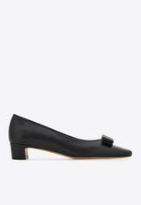 Ferragamo Rirri 30 Iconic Bow Nappa Leather Pumps Black 01K520 RIRRI 785559 NERO