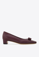 Ferragamo Rirri 30 Iconic Bow Nappa Leather Pumps Bordeaux 01K520 RIRRI 785561 OXBLOOD