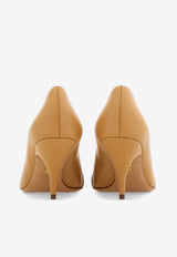 Ferragamo Giuky 70 Mini Fringed Leather Pumps Camel 01K923 GIUKY 70 790506 LIGHT CAMEL