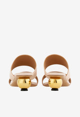 Ferragamo Ermione 40 Spherical Heel Leather Mules Pink 01K933 ERMIONE 790640 BALLET