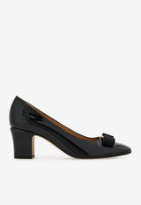 Ferragamo Vara 55 Patent Leather Pumps Black 01L116 VARA 55 790725 NERO