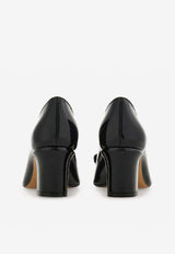 Ferragamo Vara 55 Patent Leather Pumps Black 01L116 VARA 55 790725 NERO