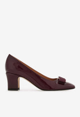 Ferragamo Vara 55 Patent Leather Pumps Plum 01L116 VARA 55 790761 PLUM