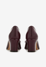 Ferragamo Vara 55 Patent Leather Pumps Plum 01L116 VARA 55 790761 PLUM