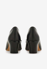 Ferragamo Vara 55 Calf Leather Pumps Black 01L116 VARA 55 791509 NERO