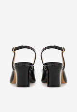Ferragamo Vetty 55 Patent Leather Slingback Pumps Black 01L130 VETTY 55 790739 NERO