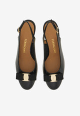 Ferragamo Vetty 55 Patent Leather Slingback Pumps Black 01L130 VETTY 55 790739 NERO