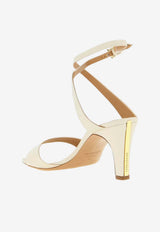 Ferragamo Teresy 70 Crossover-Strap Sandals Cream 01L206 TERESY 70 790470 MASCARPONE