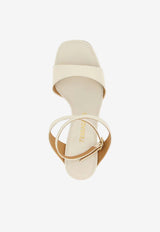 Ferragamo Teresy 70 Crossover-Strap Sandals Cream 01L206 TERESY 70 790470 MASCARPONE