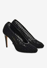 Ferragamo Sol 95 Macramé Pumps Black 01L405 SOL 95 790215 NERO
