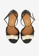 Ferragamo Roxy 95 Vara Bow Leather Sandals Black 01L431 ROXY 1 95 791390 NERO