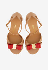 Ferragamo Roxy 95 Vara Bow Leather Sandals Beige 01L431 ROXY 1 95 791391 AMARETTI