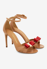 Ferragamo Roxy 95 Vara Bow Leather Sandals Beige 01L431 ROXY 1 95 791391 AMARETTI