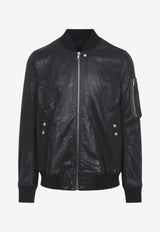 Classic Flight Leather Bomber Jacket