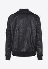 Classic Flight Leather Bomber Jacket